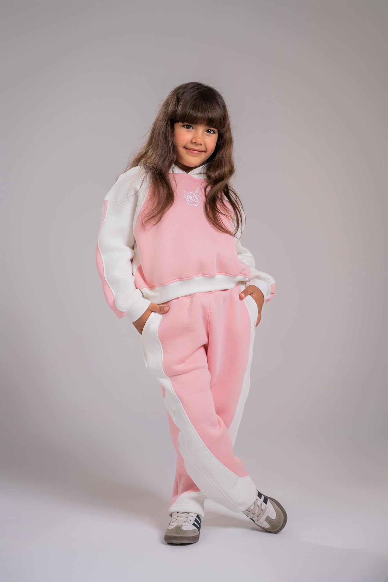 Loofy Oversize Crop Set - Rose