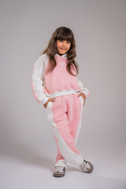 Loofy Oversize Crop Set - Rose