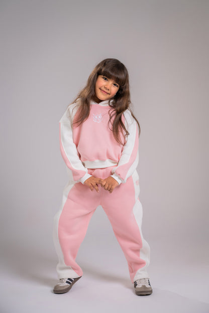 Loofy Oversize Crop Set - Rose