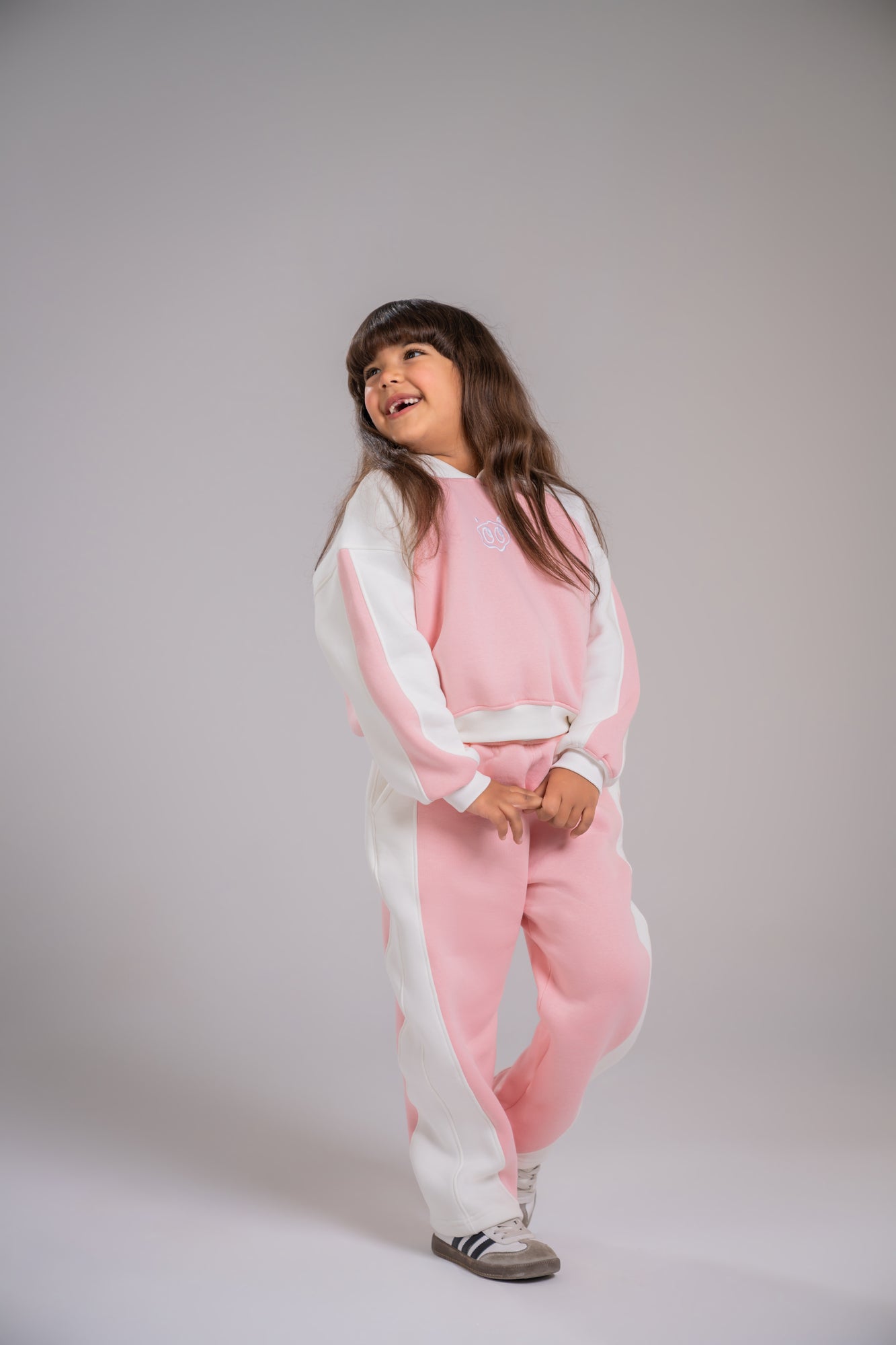 Loofy Oversize Crop Set - Rose