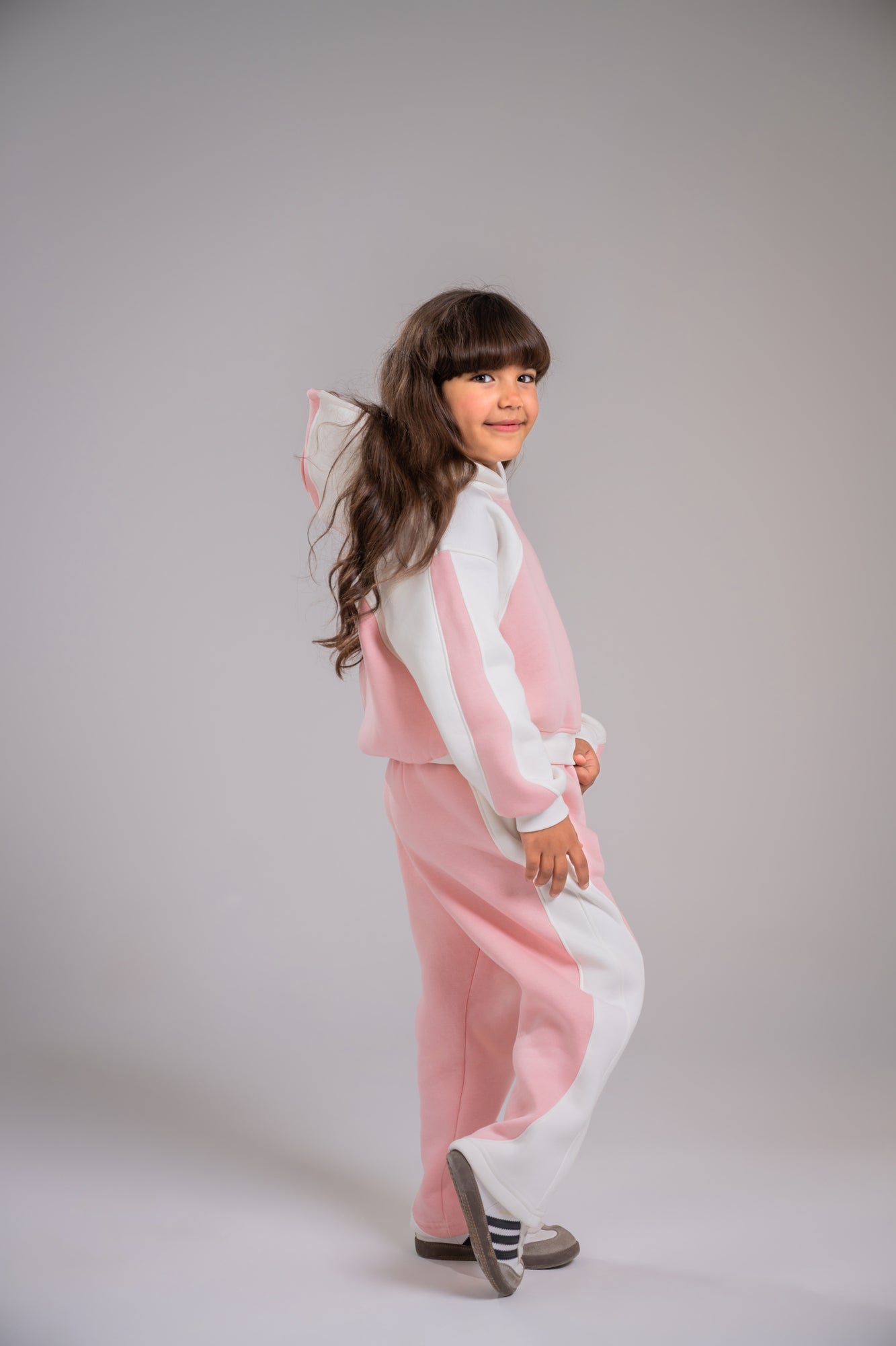 Loofy Oversize Crop Set - Rose