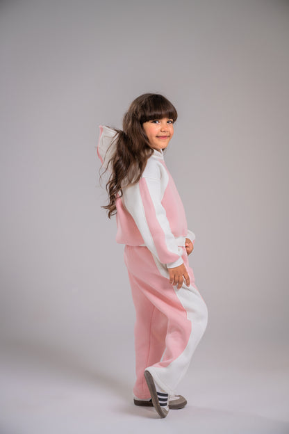 Loofy Oversize Crop Set - Rose