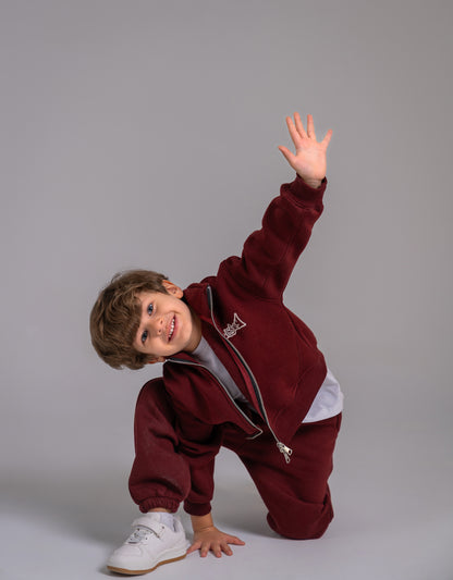 Loofy Double-Zipper - Maroon