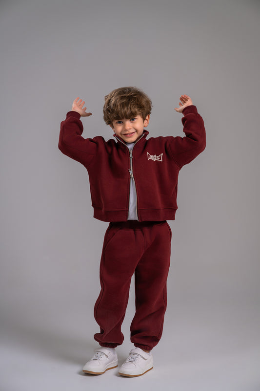 Loofy Double-Zipper - Maroon