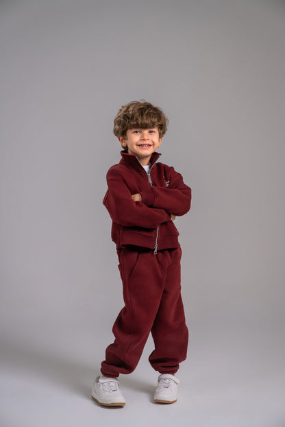 Loofy Double-Zipper - Maroon