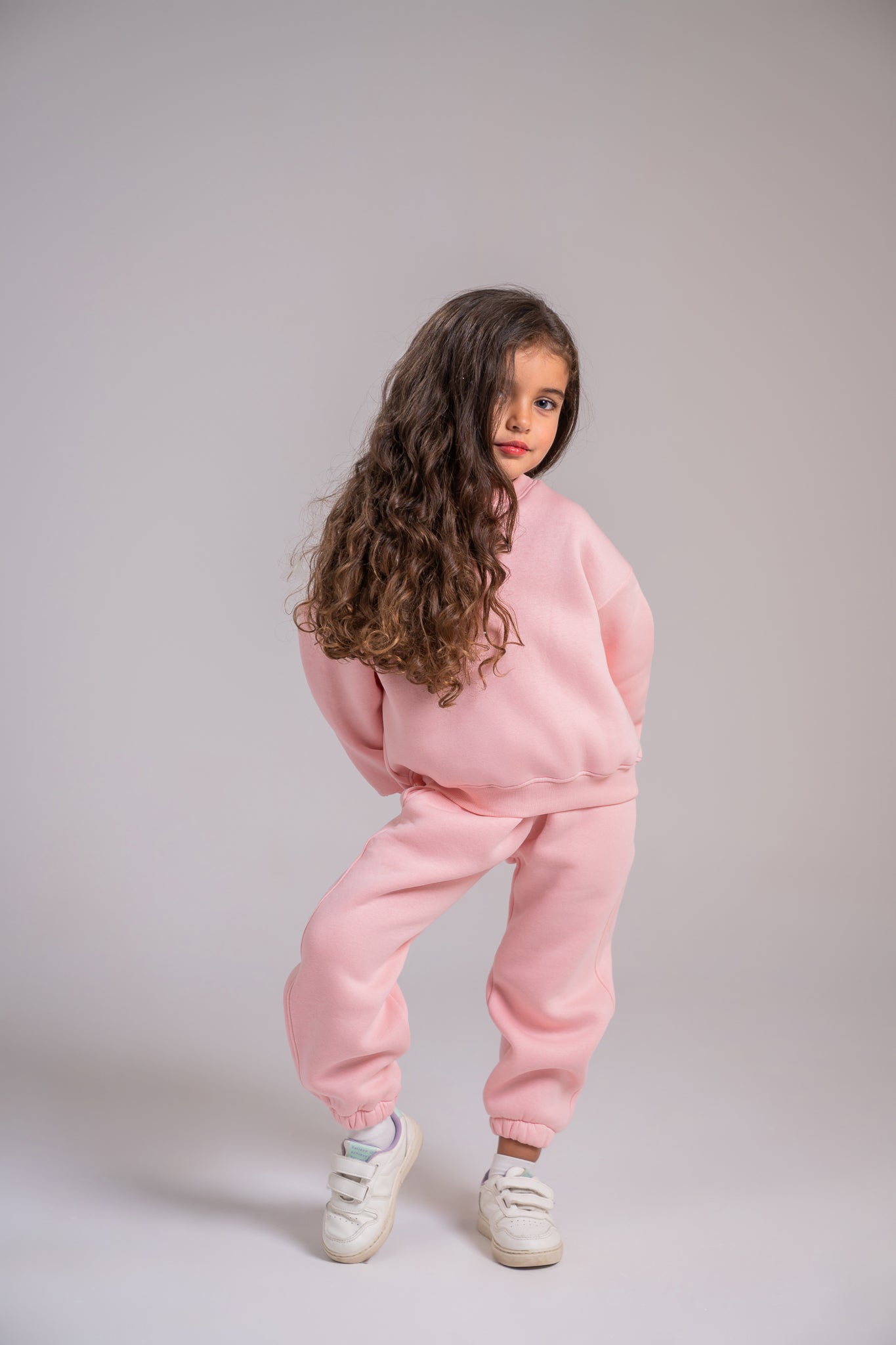 Loofy Crew-Neck Set - Rose