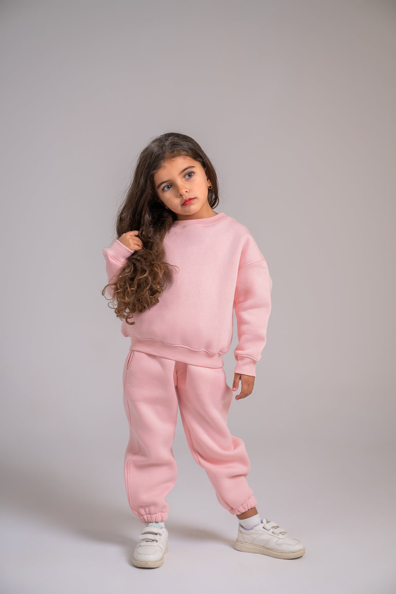 Loofy Crew-Neck Set - Rose