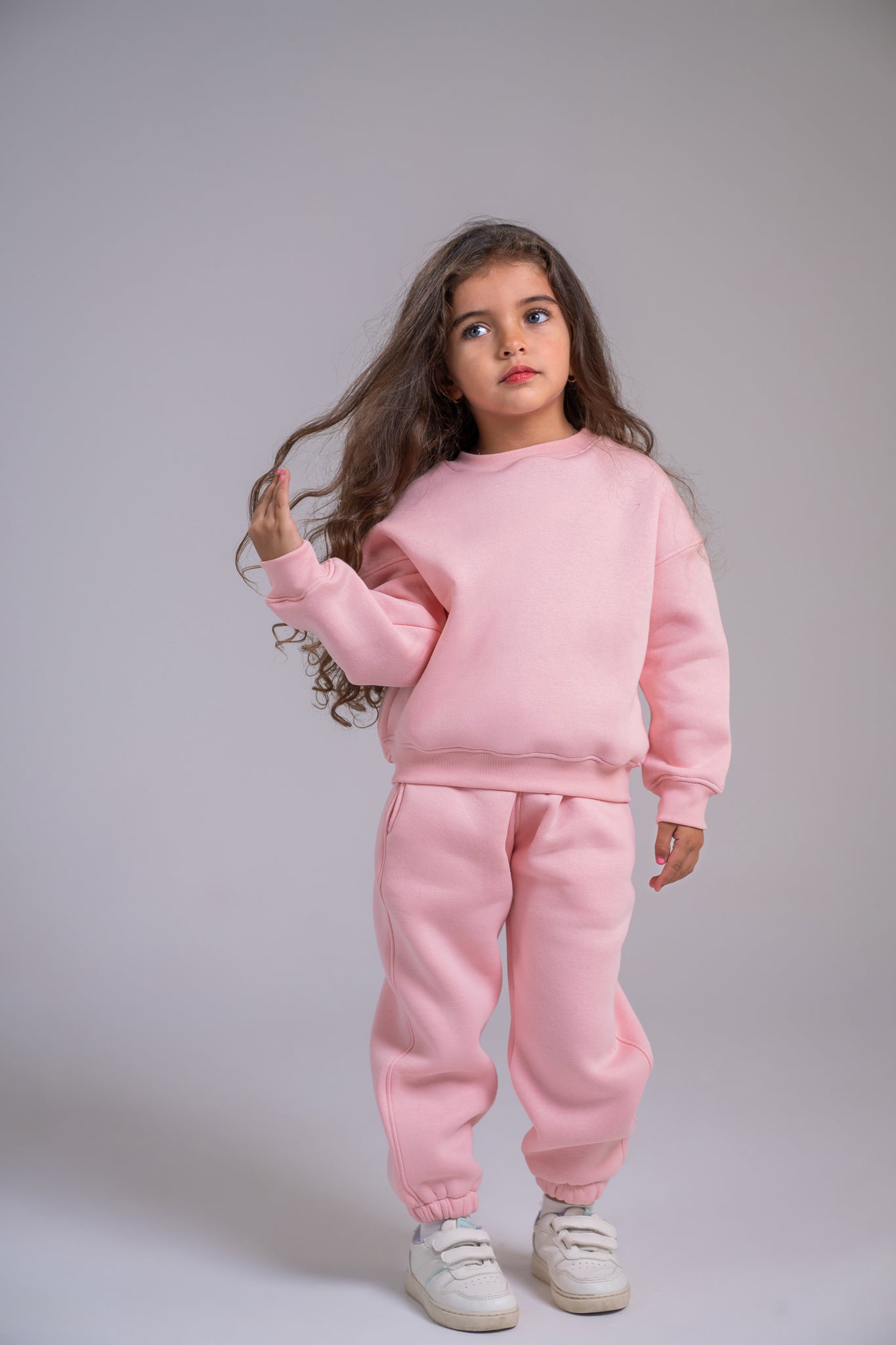 Loofy Crew-Neck Set - Rose