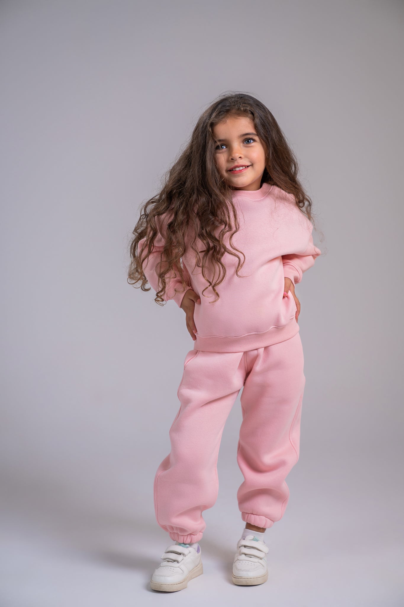 Loofy Crew-Neck Set - Rose