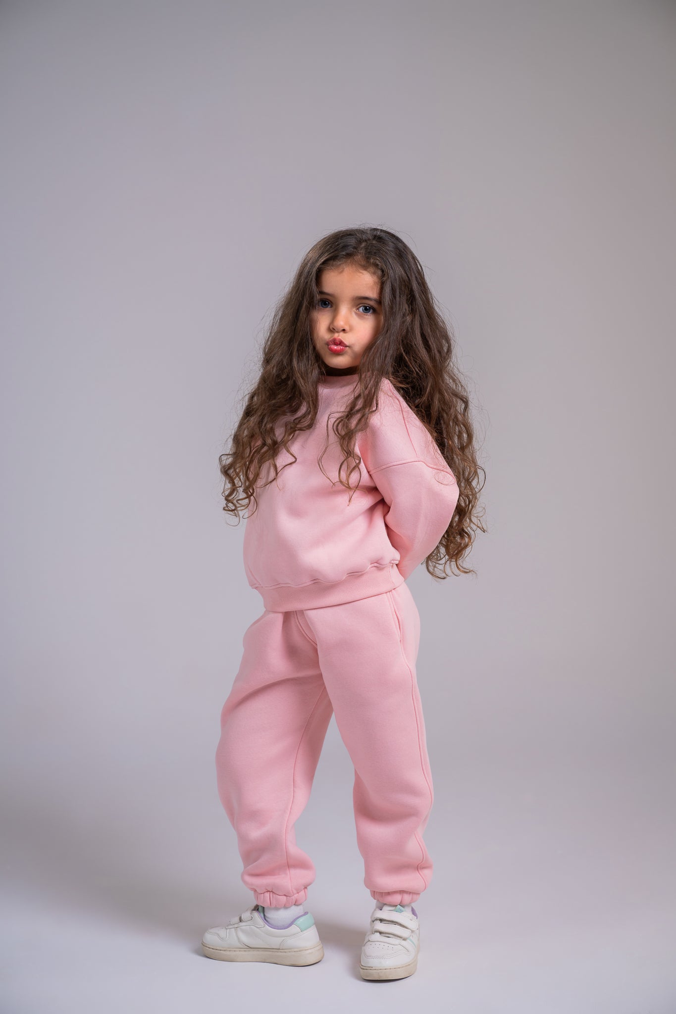 Loofy Crew-Neck Set - Rose